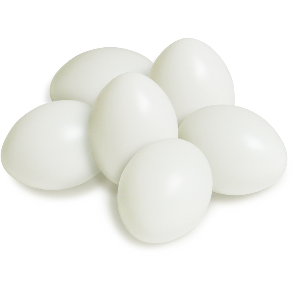 Kunststoff-Eier klein 39 x 29 mm, 12 Stück