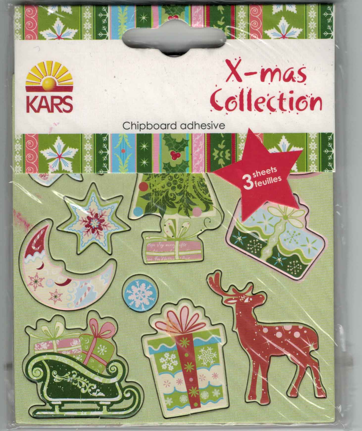 Kars X-mas Collection, Stanzteile aus Pappe, 3 Bögen
