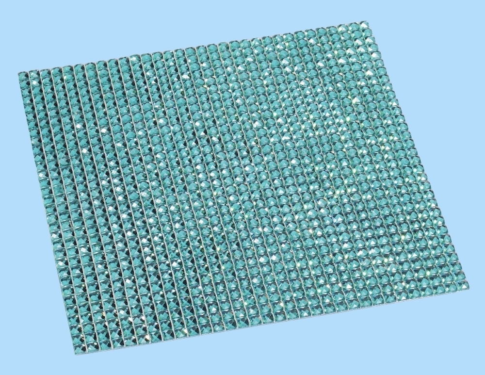 Kristall-Matten 10x10cm, Strasssteine selbstklebend, 3mm