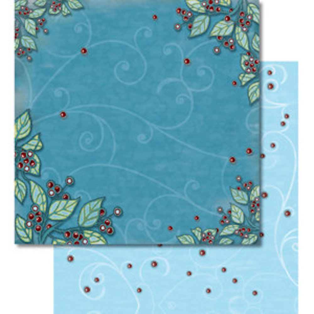 Scrapbook-Papier Glitter Doppelseitiges Papier, 30,5 x 30,5 cm, Winter 64