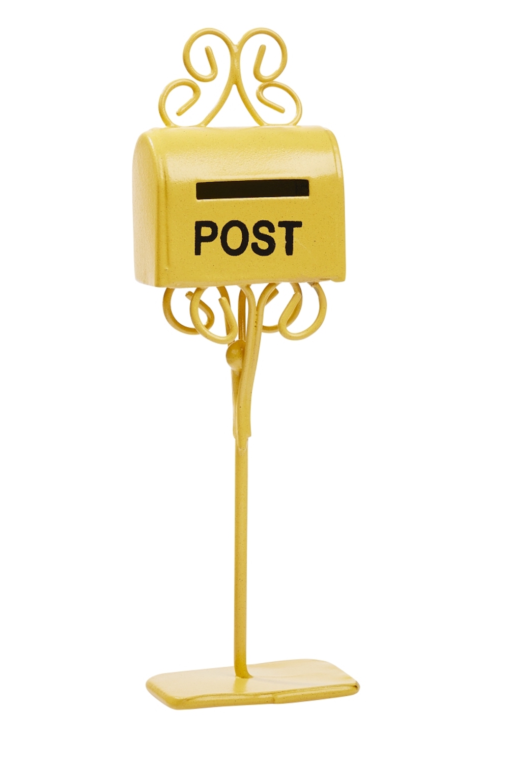 Miniatur Wichteltür Mail Box / Briefkasten ca. 11 cm gelb