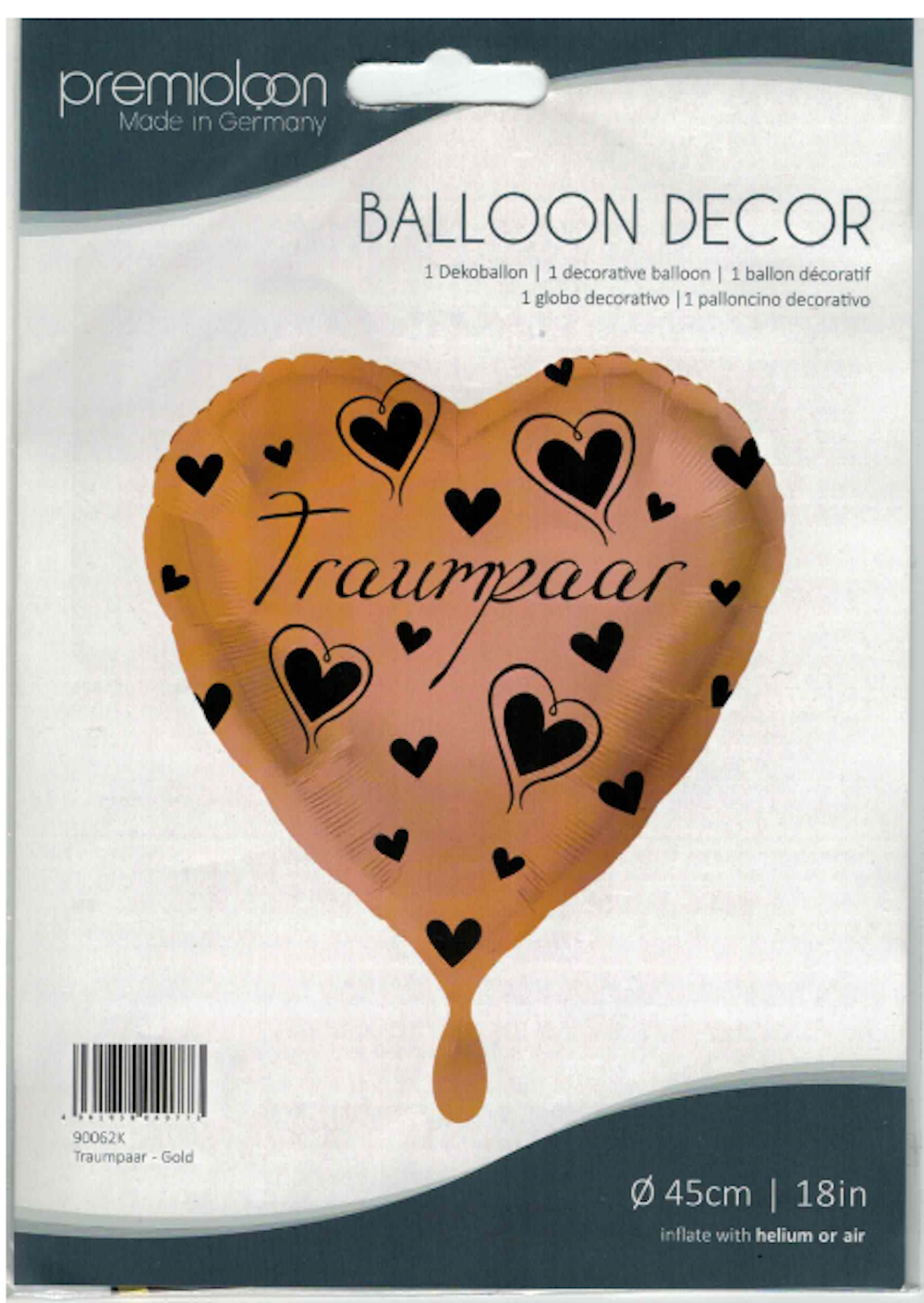 Folienballon Herz - Traumpaar