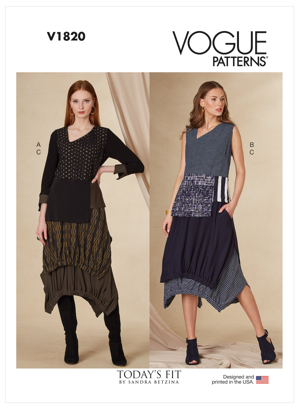Vogue® Patterns Papierschnittmuster Damen - Oberteil & Rock - V1820