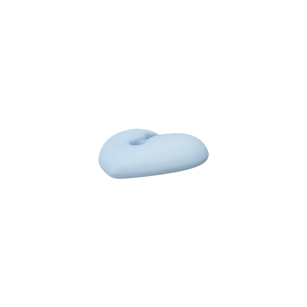 Polyesterknopf 2-Loch Herz matt, 15 mm, 1 Stück
