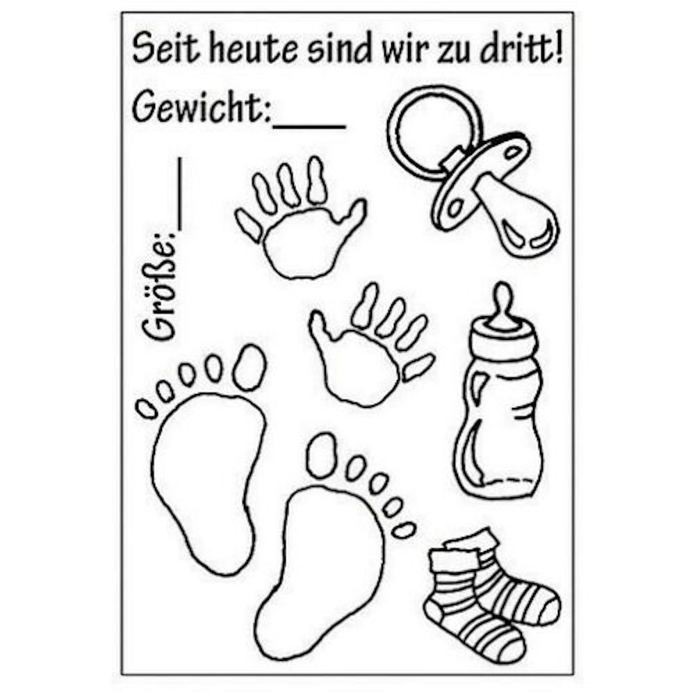 Clear stamp Silikonstempel - 7,5 x 10,5 cm - Baby