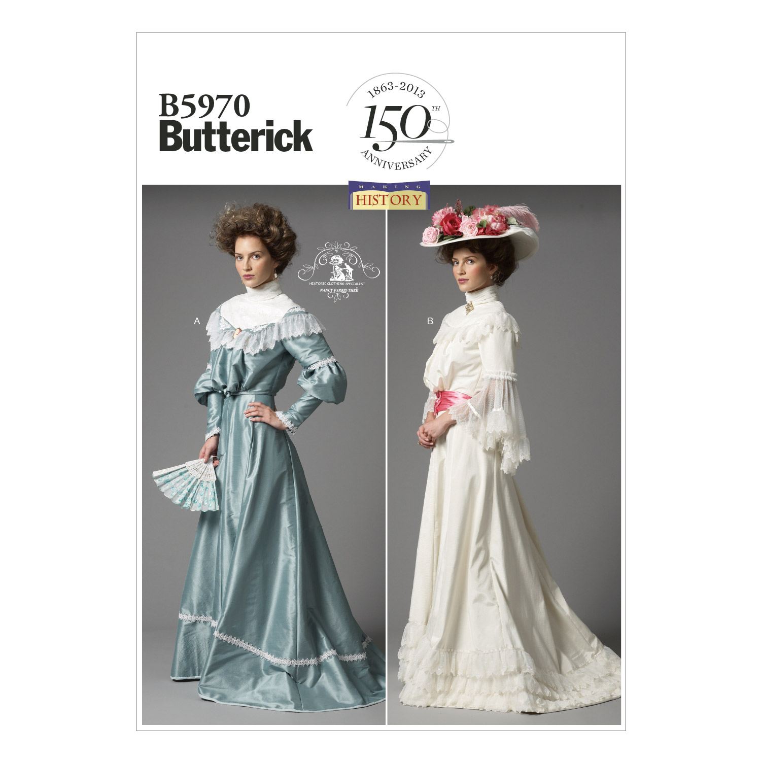 Butterick® Papierschnittmuster  History Kleider  Damen B5970