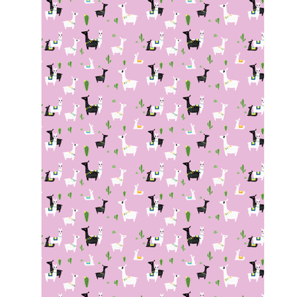 Décopatch-Papier 768 Lamas rosa, 30 x 40 cm