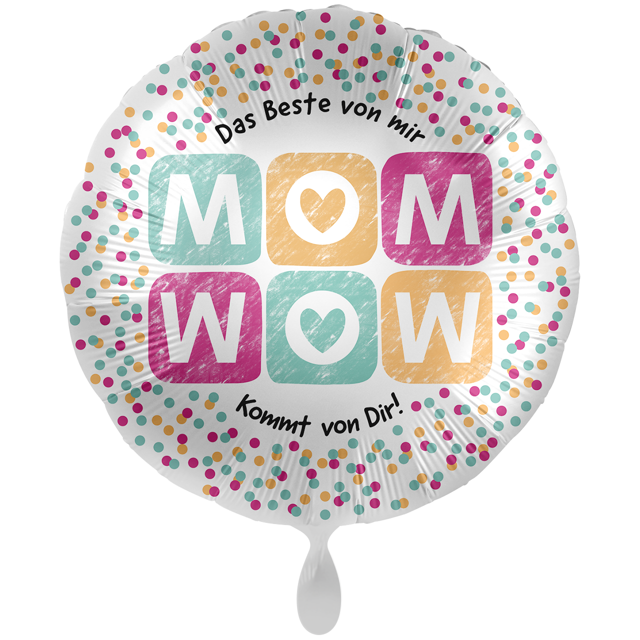Folienballon rund - MOM WOW