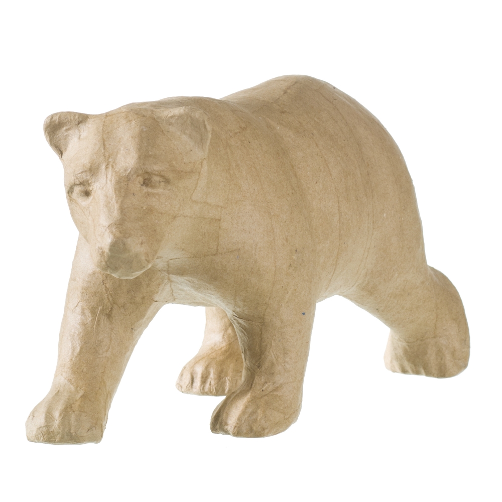 PappArt Figur, Eisbär gehend, 27 x 9 x 14 cm