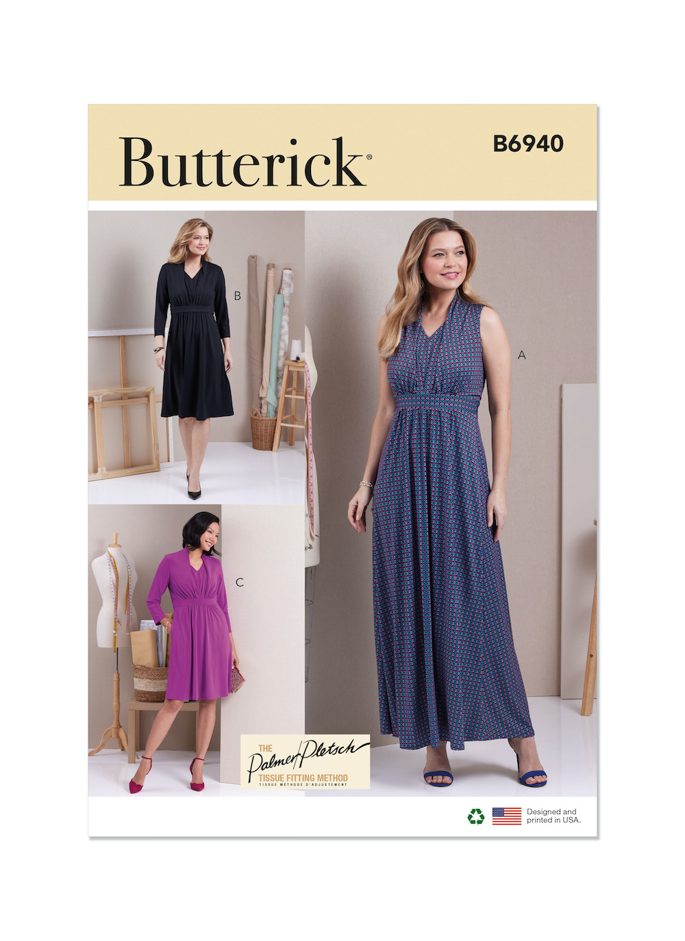 Butterick® Papierschnittmuster Kleider Damen B6940