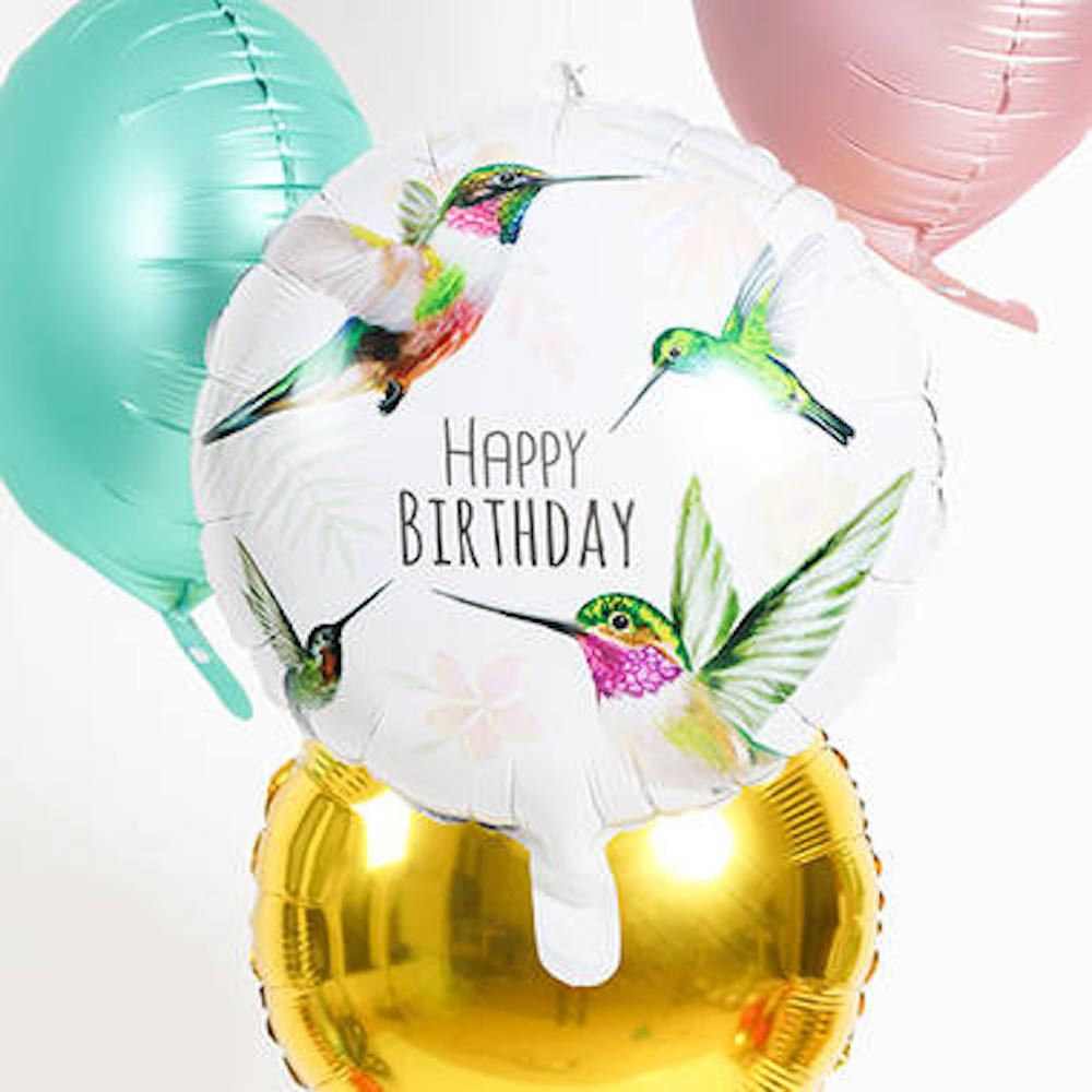 Folienballon Ballon Geburtstag Kolibri - 45 cm 