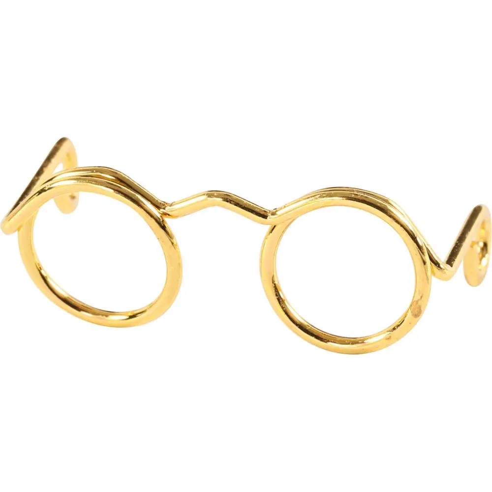 Miniatur Wichteltür Brille, B 25 mm, gold