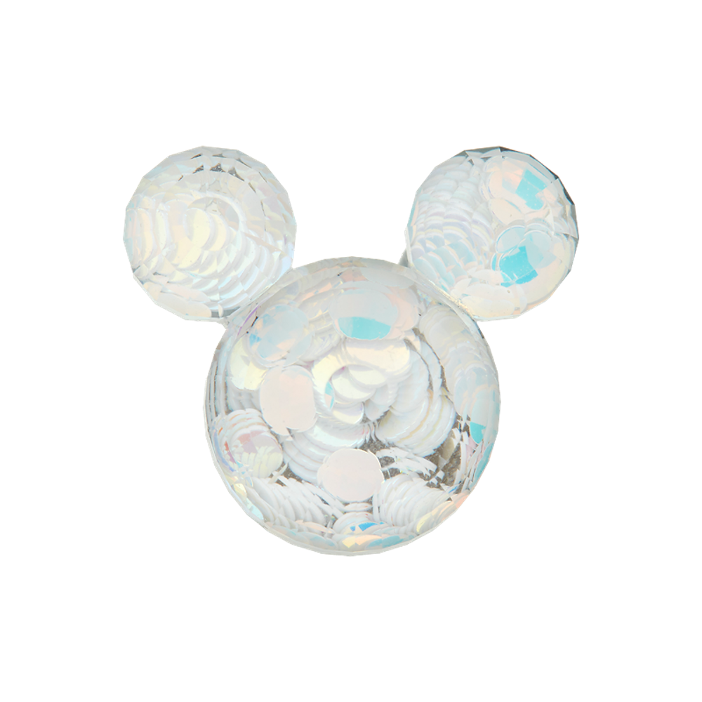 Polyesterknopf Öse Ø 20 mm , Maus Mickey Minnie, 1 Stück