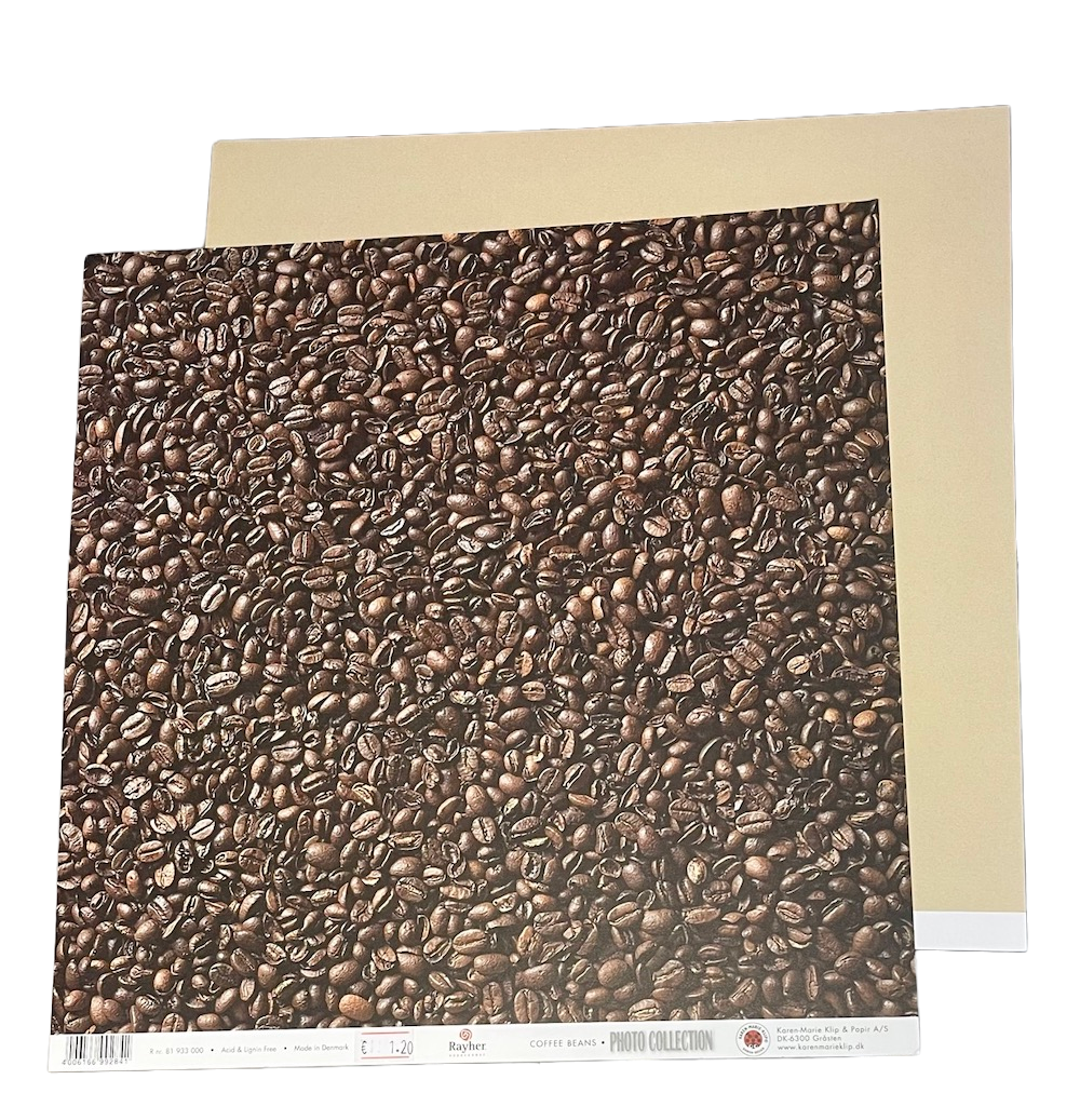 Scrapbooking Papier Karen Marie "Coffee Beans"- 1 Blatt