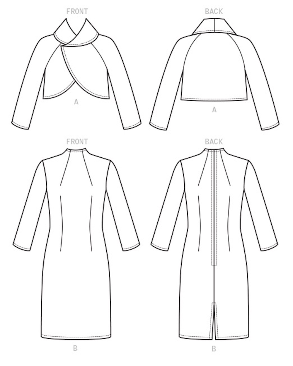 Vogue® Patterns Papierschnittmuster Damen - Kleid mit Jacke - V1736