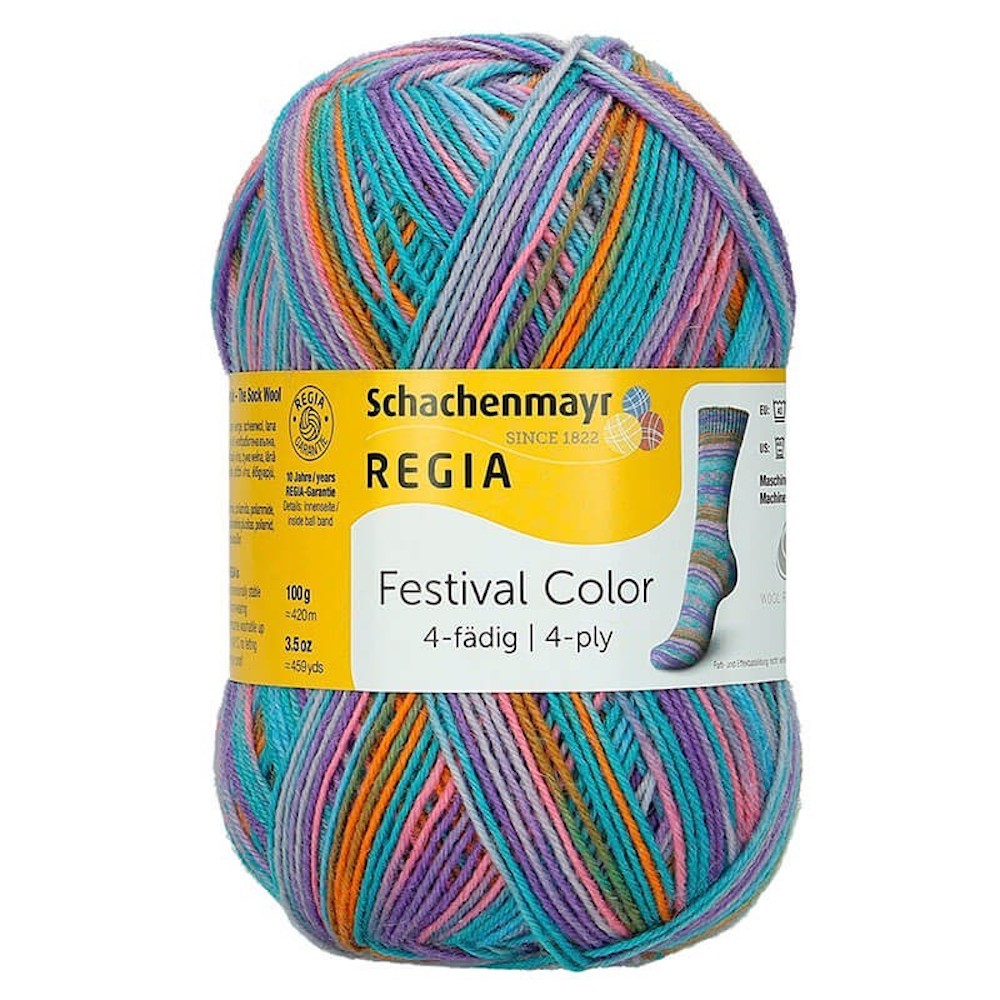 Sockenwolle Regia Festival Color - 4-fädig, 420m/100g, Col.02881