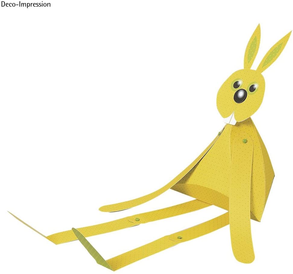 Scrapbooking-Papier rabbit Hase gelb-grün