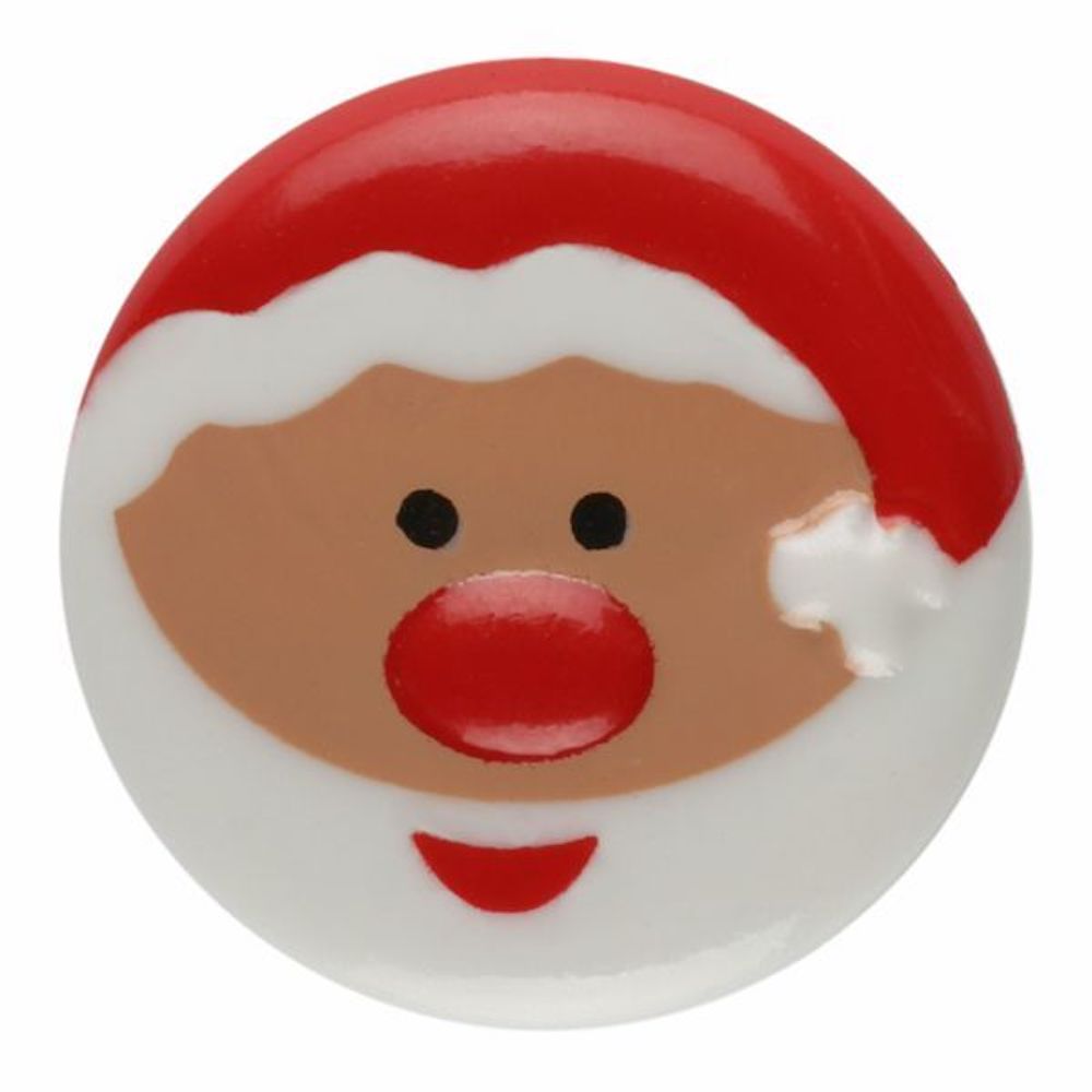 Weihnachtsknopf Santa Claus Polyamid mit Öse, 1 Stück