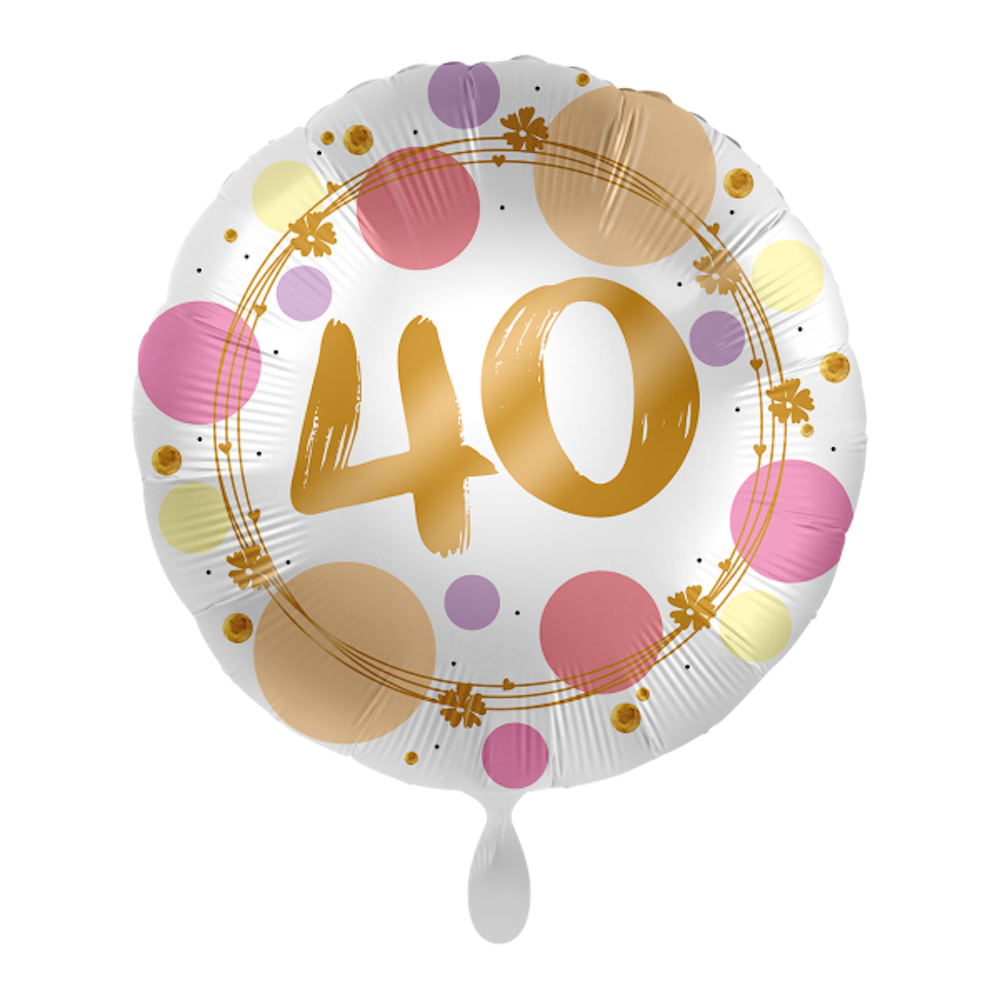 Folienballon rund - Shiny Dots 40 