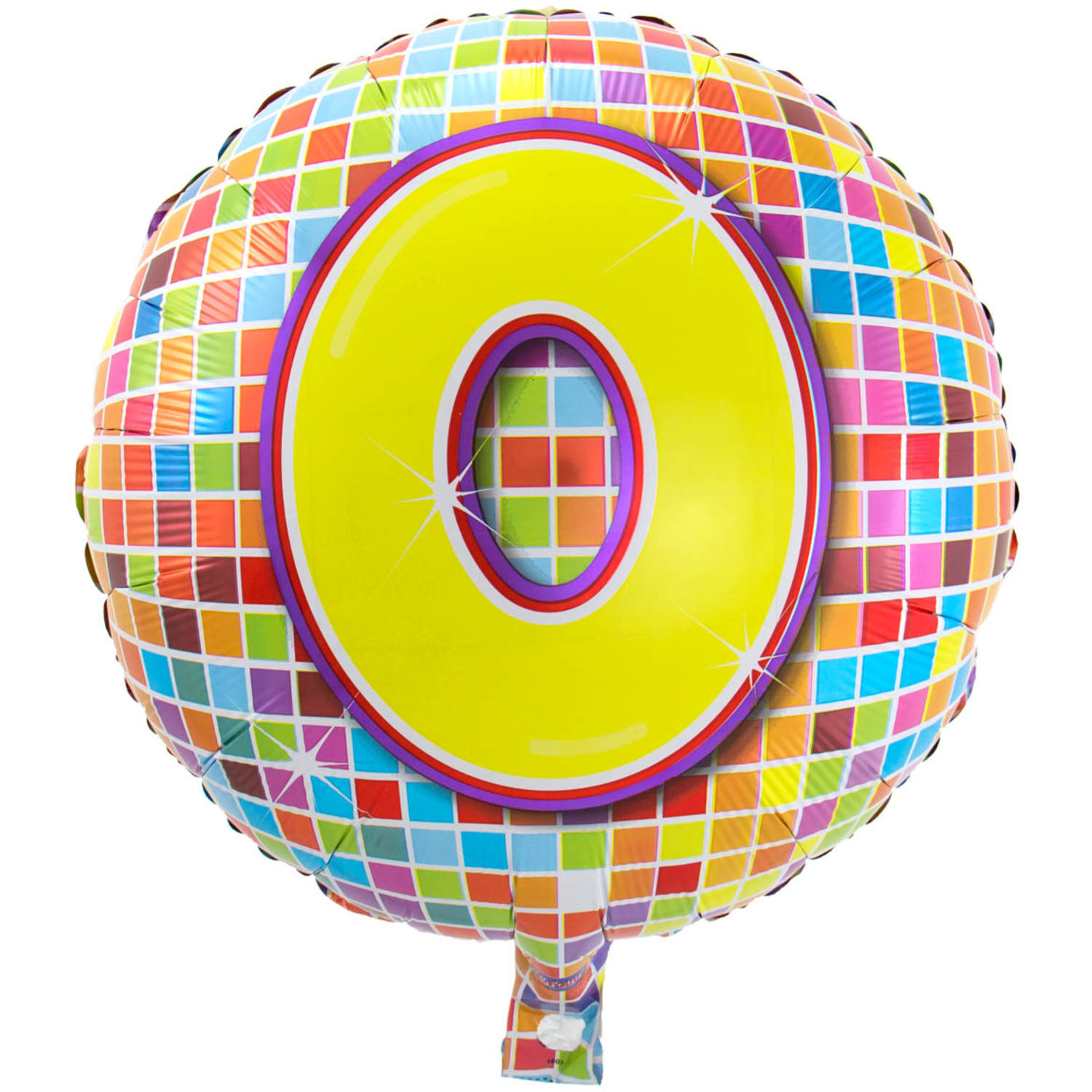 Folienballon rund - Zahl 0 Blocks (Unverpackt)