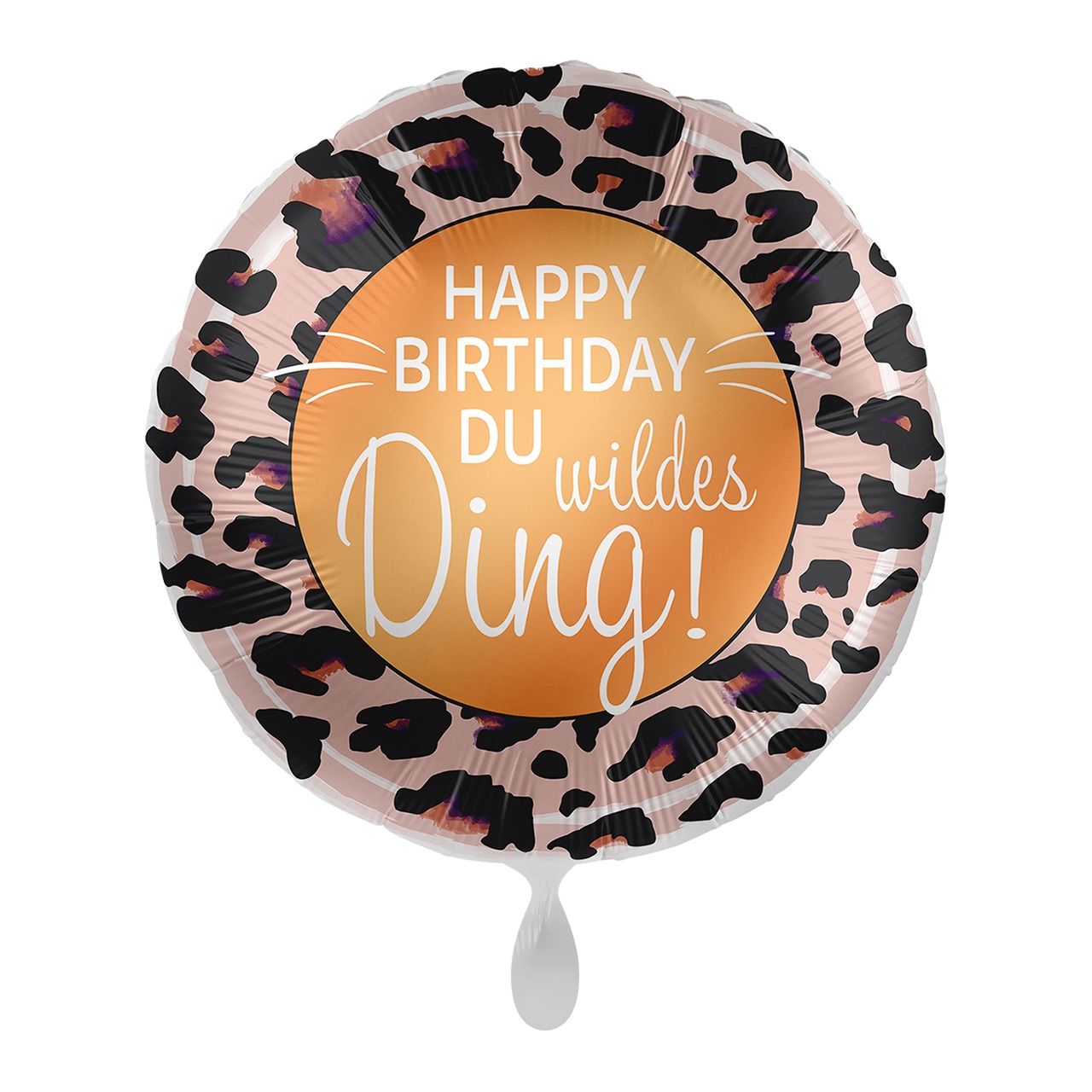 Folienballon rund - Happy Birthday Du wildes Ding - 43cm