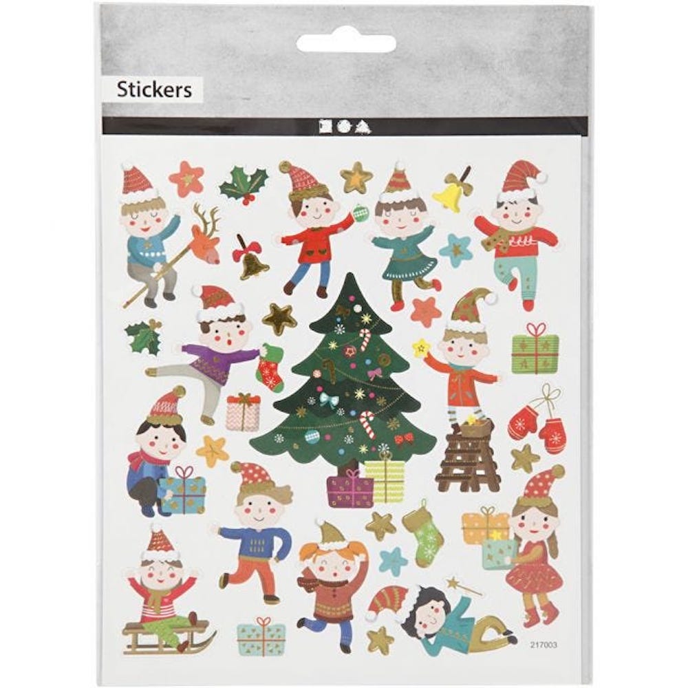 Sticker, Kinderweihnachten, 15x16,5 cm, 1 Bl.