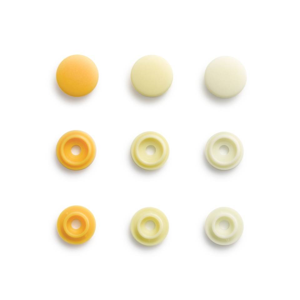 Druckknopf 'Color Snaps' Mini, Prym Love, 9mm, gelb Sortiment