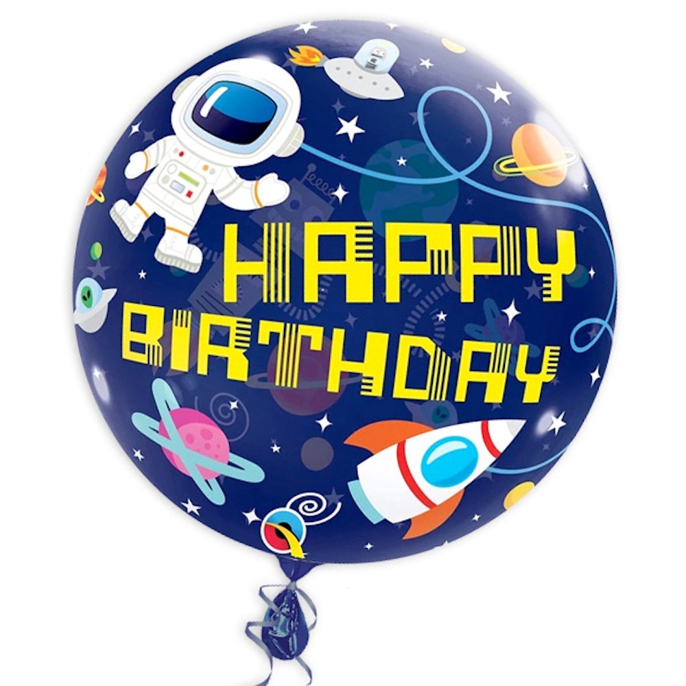Folienballon Bubbles - Happy Birthday Astronaut - 56cm