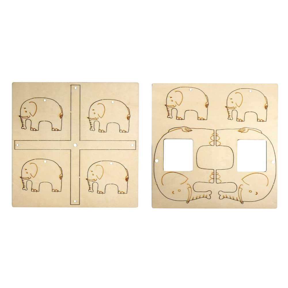 Holz Mobile-Set Elefanten FSC 100%, 21x21cm