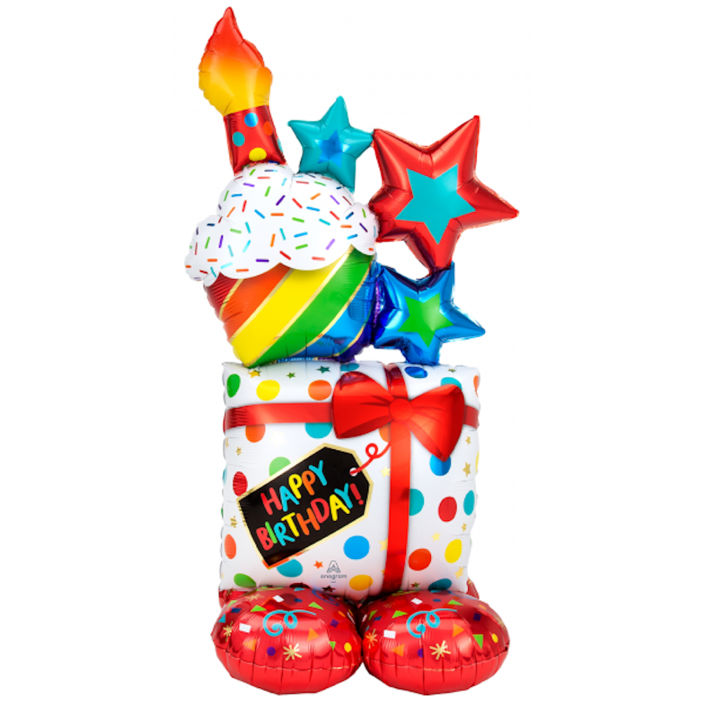 AirLoonz - Geburtstagsgeschenk mit Cup Cake - 139cm