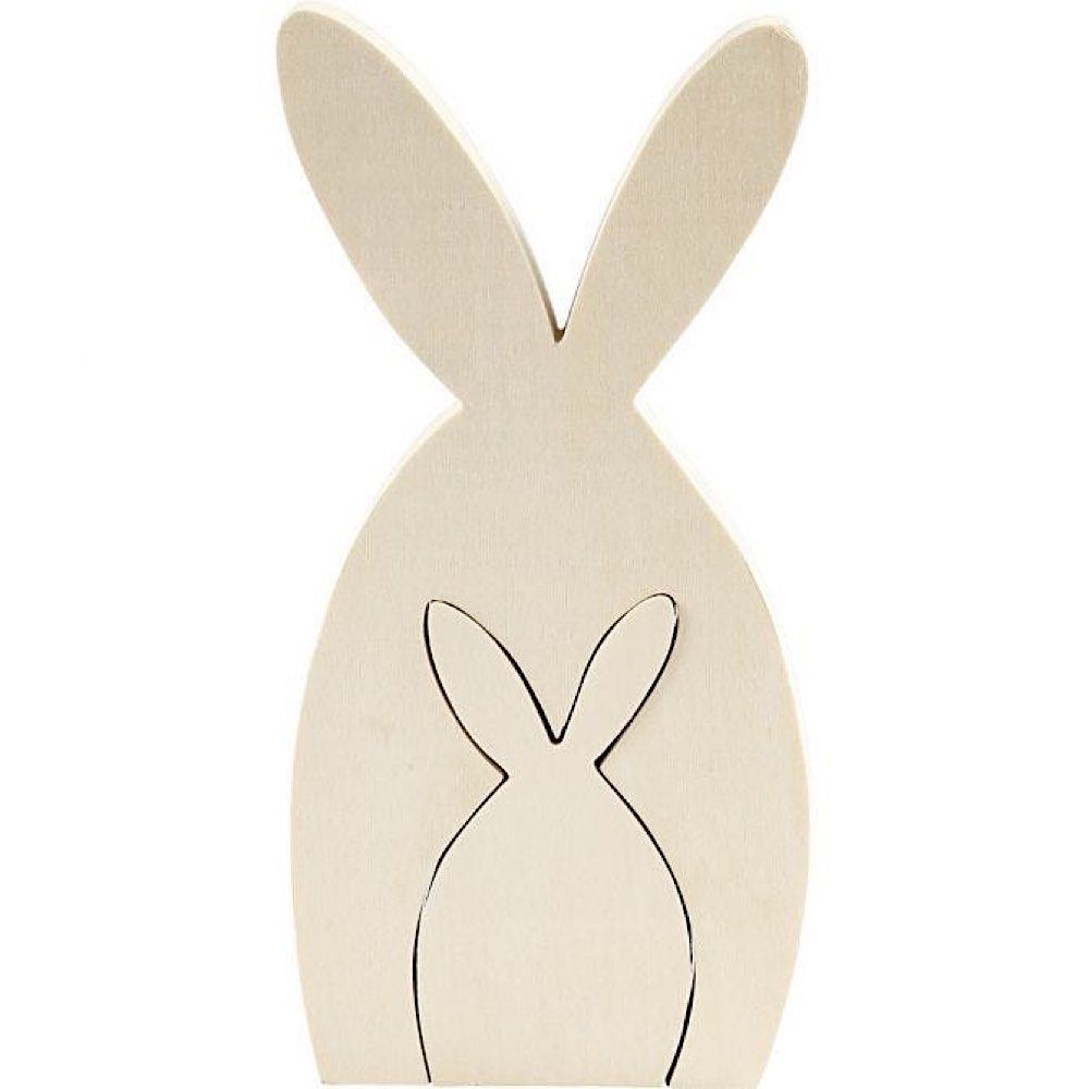 2in1 - Holzfigur Hase, 24cm