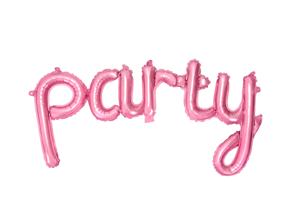 Folienballon - Schriftzug -  Party, 80x40cm, rosa