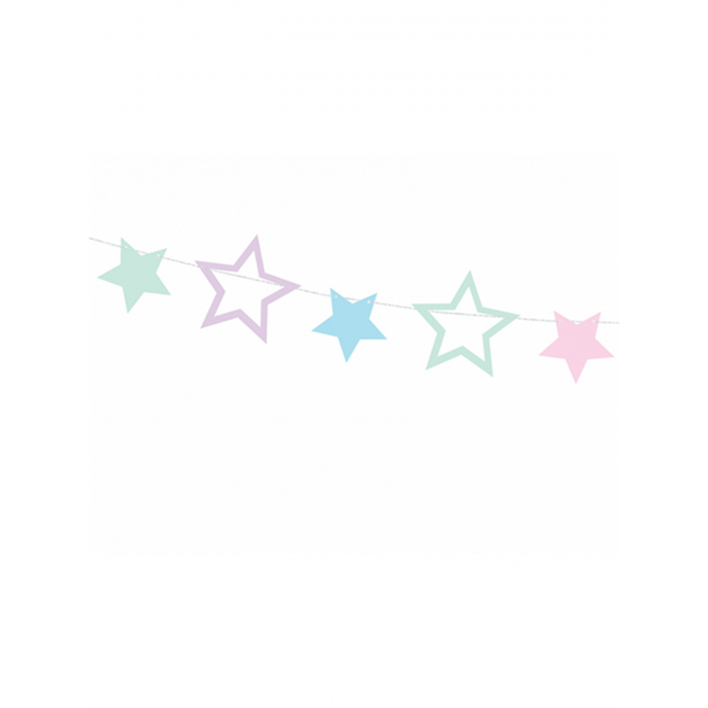 Bannergirlande Sterne - Unicorn/Einhorn - 2m