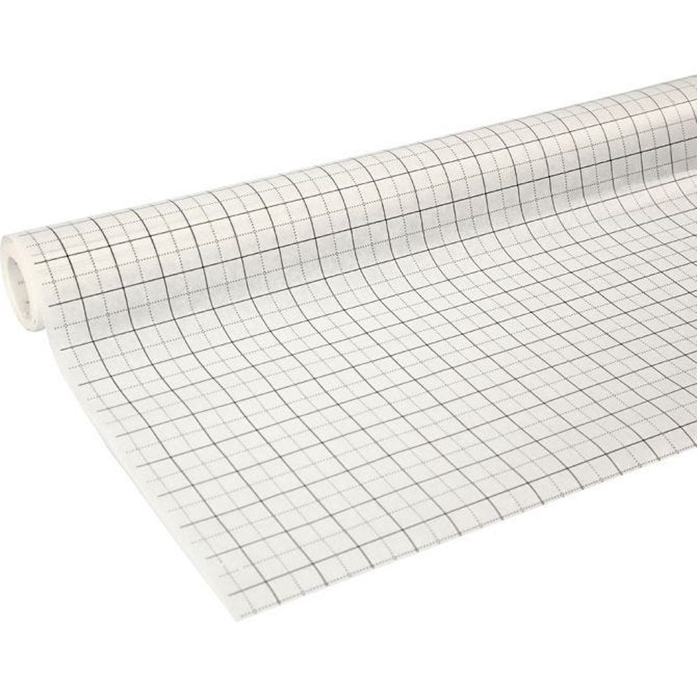 Schnittmusterpapier/Seidenpapier, weiß mit Zentimeter-Raster, 0,8 x 15m