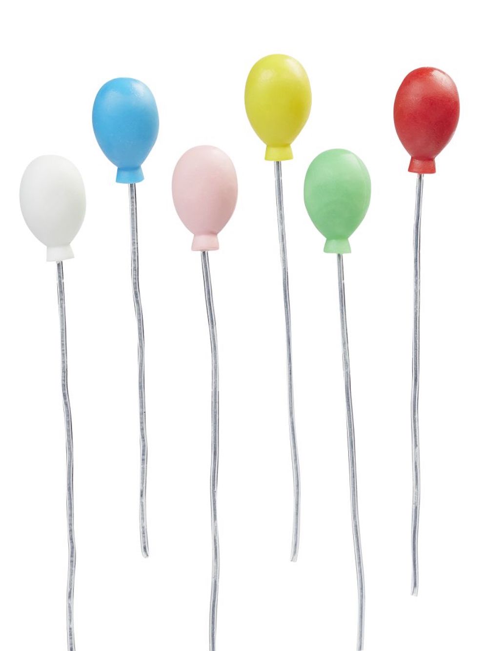 Miniatur Wichteltür Luftballons, farbig sort. 1,6x2,4cm, Set 6 Stck.
